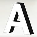 ARIEL кирилица, височина 20см