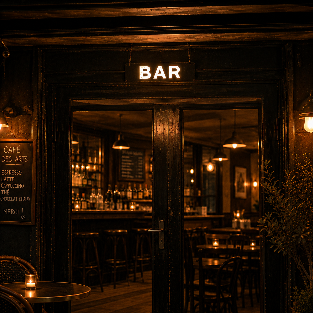 BAR - светеща табела