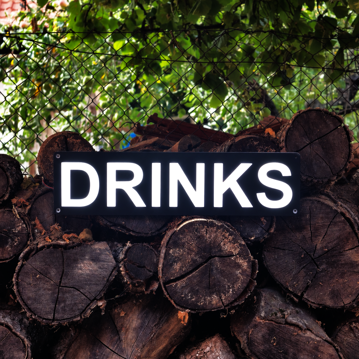 DRINKS - светеща табела