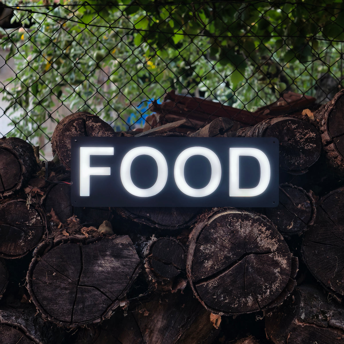 FOOD - светеща табела