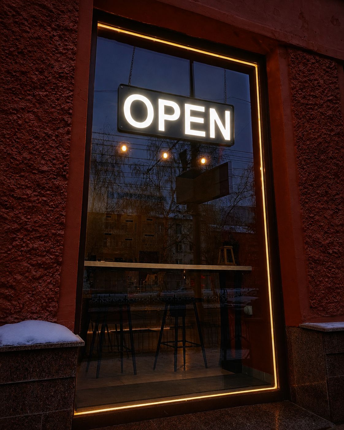 OPEN - светеща табела