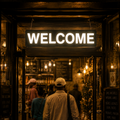 WELCOME - светеща табела