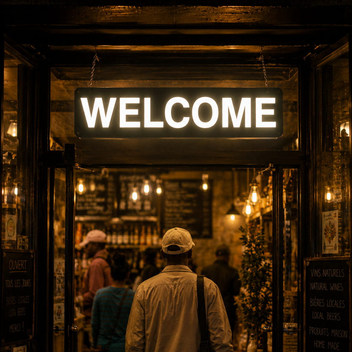 WELCOME - светеща табела