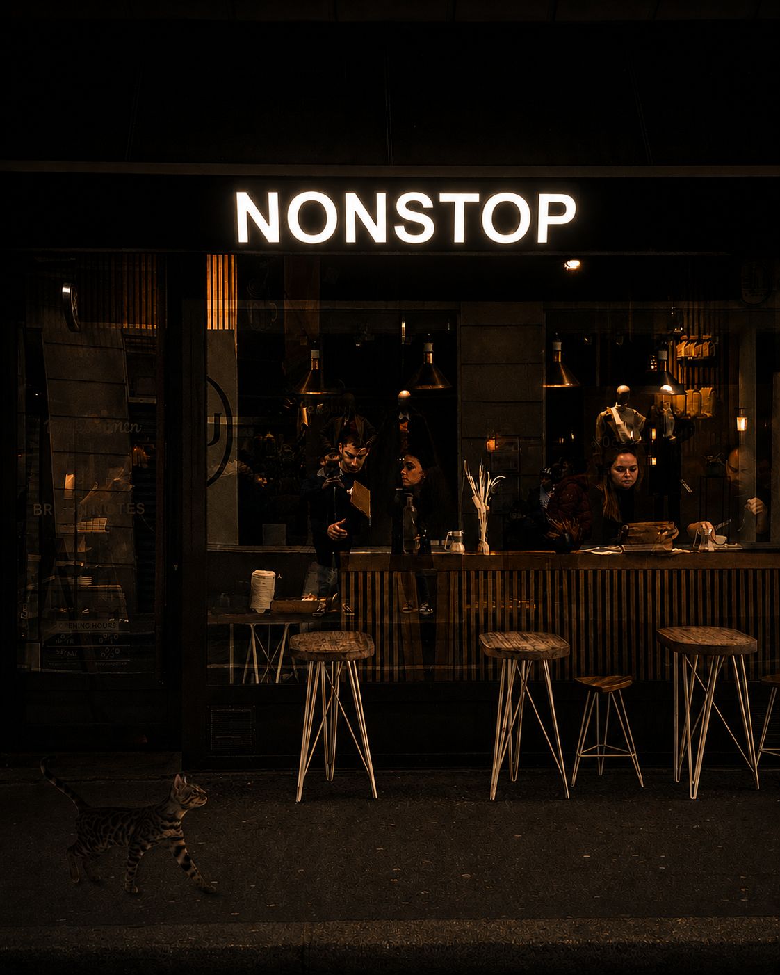 NONSTOP - светеща табела